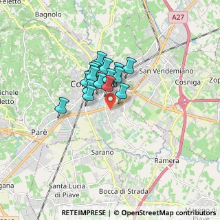 Mappa Via Rosmini Antonio, 31015 Conegliano TV, Italia (1.08625)
