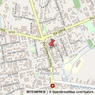 Mappa Via Umberto I, 2, 33050 Rivignano Teor, Udine (Friuli-Venezia Giulia)
