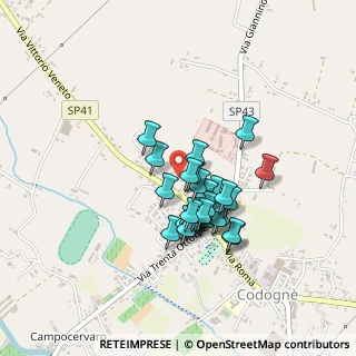 Mappa Via G. Falcone, 31013 Codogné TV, Italia (0.32414)