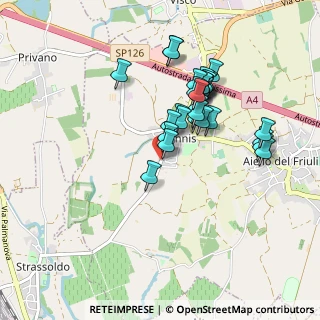 Mappa Strada Provinciale, 33041 Aiello del Friuli UD, Italia (0.81034)