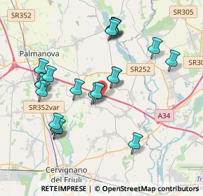 Mappa Aiello Del Friuli Via Marconi Fronte, 33041 Aiello del Friuli UD, Italia (3.8235)