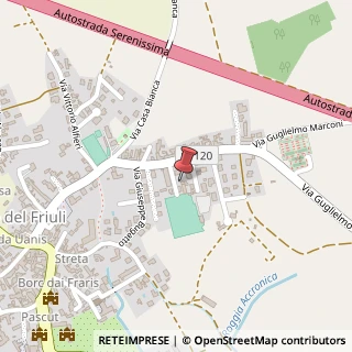 Mappa Via Arturo Colavini, 1, 33041 Aiello del Friuli, Udine (Friuli-Venezia Giulia)
