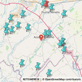 Mappa Via Vincenzo Bellini, 33082 Azzano Decimo PN, Italia (5.615)
