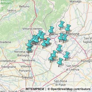 Mappa Via San Ubaldo, 31013 Codogné TV, Italia (10.89684)
