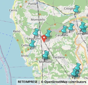 Mappa Via Carlo Alberto, 21038 Sangiano VA, Italia (2.708)