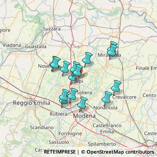 Mappa Via F. D. Roosevelt, 41012 Carpi MO, Italia (11.212)