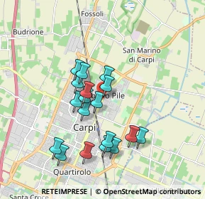 Mappa Via F. D. Roosevelt, 41012 Carpi MO, Italia (1.56833)