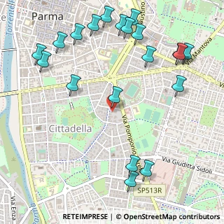 Mappa Viale Anteo ed Erasmo Viotti, 43123 Parma PR, Italia (0.692)