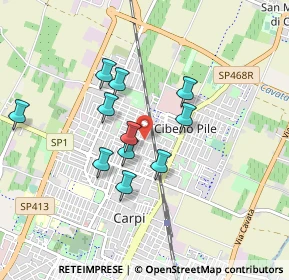 Mappa Via Lanciano, 41012 Carpi MO, Italia (0.74818)