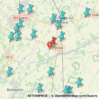 Mappa Via Bottegone per Modena, 41031 Bomporto MO, Italia (6.267)