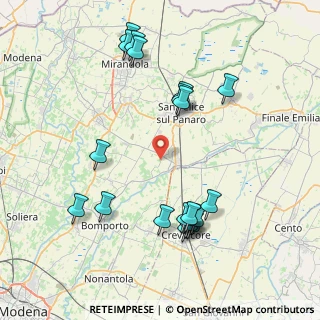 Mappa Via Bottegone per Modena, 41031 Bomporto MO, Italia (8.833)