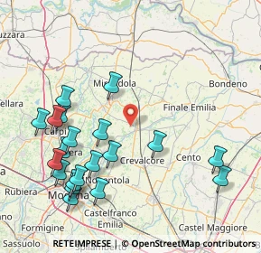 Mappa Via Bottegone per Modena, 41031 Bomporto MO, Italia (18.869)