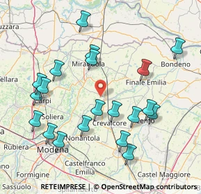 Mappa Via Bottegone per Modena, 41031 Bomporto MO, Italia (17.1775)