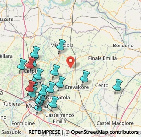 Mappa 41031 Bomporto MO, Italia (18.5165)