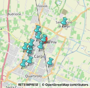 Mappa Via Lago d'Orta, 41012 Carpi MO, Italia (1.615)