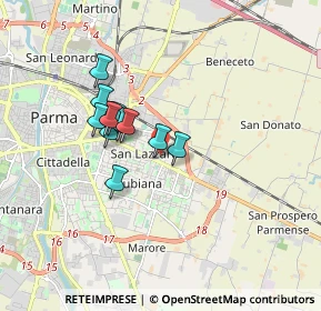 Mappa Via Passo del Bratello, 43123 Parma PR, Italia (1.3075)