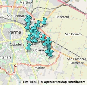 Mappa Via Passo del Bratello, 43123 Parma PR, Italia (1.208)