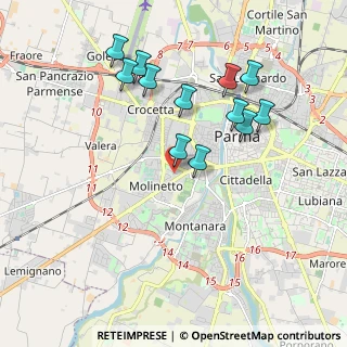 Mappa Via Fratelli Bandiera, 43125 Parma PR, Italia (1.89667)