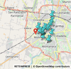 Mappa Via Ugo Tognazzi, 43126 Parma PR, Italia (1.222)