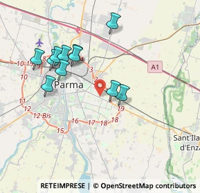 Mappa Via Agostino Bottego, 43123 Parma PR, Italia (3.61182)
