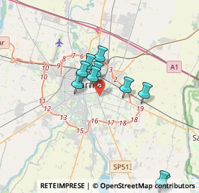 Mappa Via Renzo Pezzani, 43123 Parma PR, Italia (3.90091)