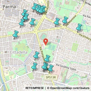 Mappa Via Renzo Pezzani, 43123 Parma PR, Italia (0.6845)