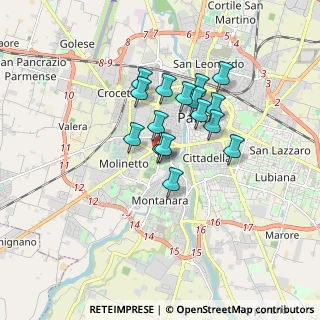 Mappa Viale della Villetta, 43125 Parma PR, Italia (1.285)