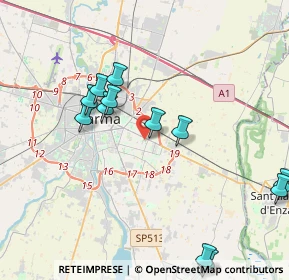 Mappa Via Alberto del Bono, 43123 Parma PR, Italia (4.3575)