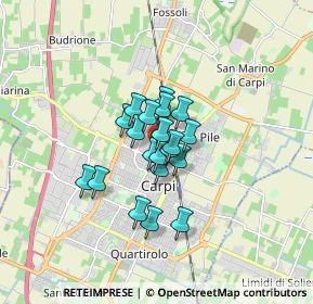 Mappa Via Marzabotto, 41012 Carpi MO, Italia (1.0105)