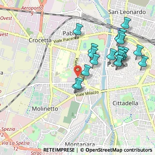 Mappa Via Villa Glori, 43125 Parma PR, Italia (1.0735)