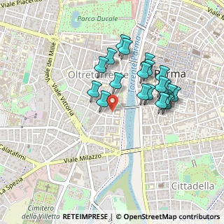 Mappa Via Monte Santo, 43125 Parma PR, Italia (0.4065)