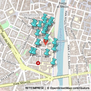 Mappa Via Umberto Benassi, 43125 Parma PR, Italia (0.178)