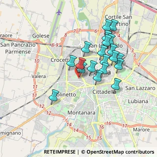 Mappa Via Luigi Musini, 43125 Parma PR, Italia (1.6495)
