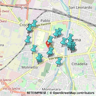 Mappa Via Luigi Musini, 43125 Parma PR, Italia (0.8235)