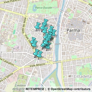 Mappa Strada Nino Bixio, 43125 Parma PR, Italia (0.2345)