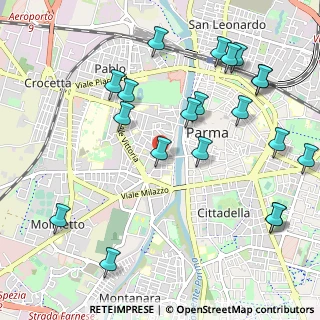 Mappa Via Piave, 43125 Parma PR, Italia (1.251)