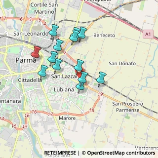 Mappa Via Cicerone, 43123 Parma PR, Italia (1.61385)