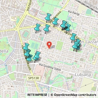 Mappa Via Alfredo Catalani, 43123 Parma PR, Italia (0.5155)