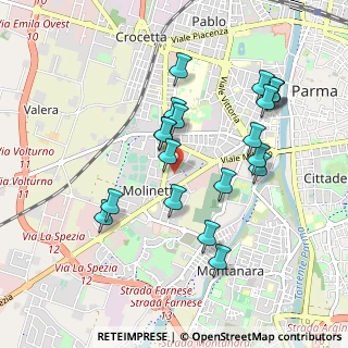 Mappa Via Argonne, 43125 Parma PR, Italia (0.9295)