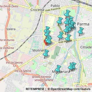 Mappa Via Argonne, 43125 Parma PR, Italia (1.067)