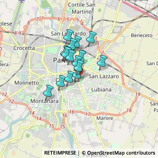 Mappa PARCO GIOCHI GOMMALAND FAMILY VILLAGE, 43122 Parma PR, Italia (1.17875)