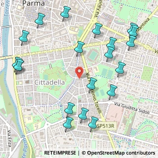 Mappa Via Stefano Massari, 43123 Parma PR, Italia (0.682)