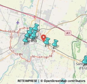Mappa Via Madrid, 43123 Parma PR, Italia (4.48667)