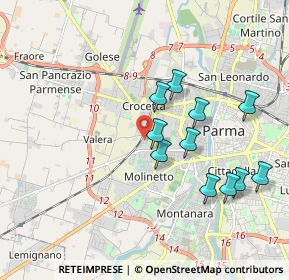 Mappa Via Lodovico D'Aragona, 43126 Parma PR, Italia (1.81727)