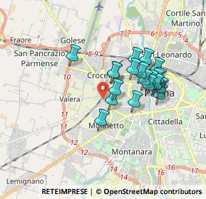 Mappa Via Edward Jenner, 43126 Parma PR, Italia (1.4635)