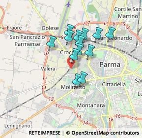 Mappa Via Lodovico D'Aragona, 43126 Parma PR, Italia (1.29923)