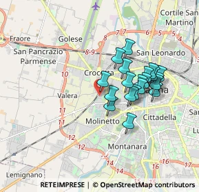 Mappa Via Edward Jenner, 43126 Parma PR, Italia (1.4815)