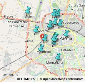 Mappa Via Lodovico D'Aragona, 43126 Parma PR, Italia (1.56118)