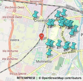 Mappa Via Lodovico D'Aragona, 43126 Parma PR, Italia (1.0965)