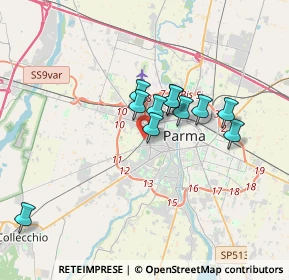 Mappa Via Edward Jenner, 43126 Parma PR, Italia (2.69182)